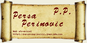 Persa Perinović vizit kartica